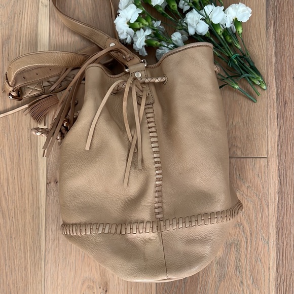 JOIE Mabel Leather Bucket Bag - Brown Cross body - Picture 13 of 16